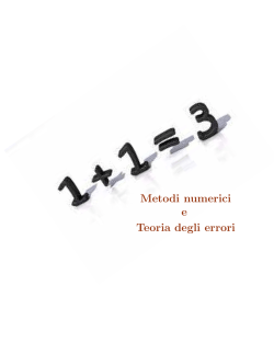 Metodi numerici e Teoria degli errori