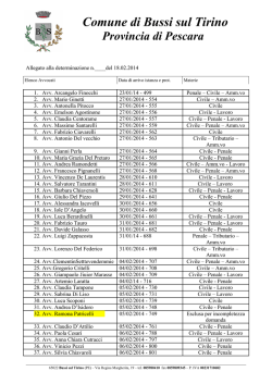 elenco avvocati - Comune di Bussi Sul Tirino