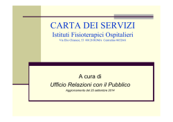 CARTA DEI SERVIZI