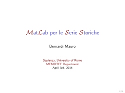 MatLab per le Serie Storiche