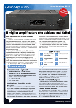 Il miglior amplificatore che abbiamo mai fatto!