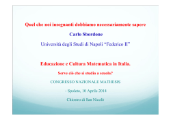 Quel che noi insegnanti dobbiamo necessariamente