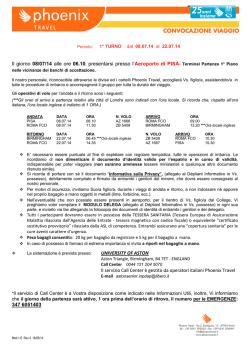 UNIVERSITY OF ASTON Il servizio Call Center &egrave;