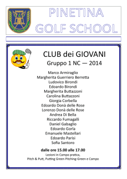 Gruppo 1 NC &mdash; 2014 - La Pinetina Golf Club