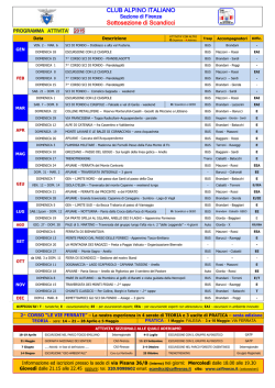 PROGRAMMA GENERALE 2015 fare click qui