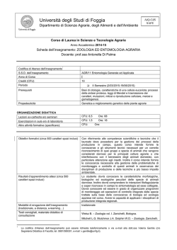 Programma - Universit&agrave; degli Studi di Foggia
