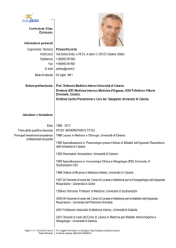 Polosa Riccardo CV - Azienda Ospedaliero