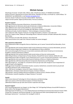 Michele Samaja - Universit&agrave; degli Studi di Milano