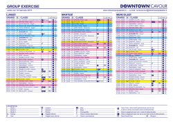 GROUP EXERCISE - Downtown palestre