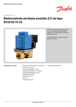 Elettrovalvola ad alzata assistita 2/2 vie tipo