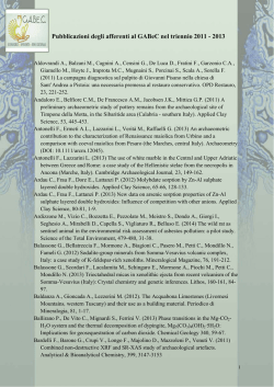 Pubblicazioni degli afferenti - Società Italiana di Mineralogia e