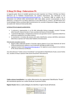 E-Shop/X4-Shop : Fatturazione PA
