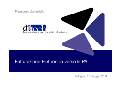 Fatturazione Elettronica verso le PA