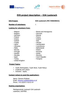 EVS project description &ndash; OJA Lauterach