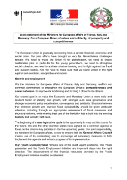 For a European Union of values and solidar