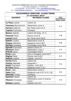 RICEVIMENTO novembre prime