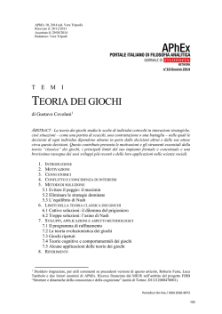 TEORIA DEI GIOCHI