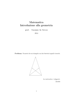 Matematica Introduzione alla geometria