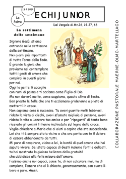 Quaresima 2014 elementari - Le Palme