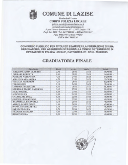 Graduatoria finale