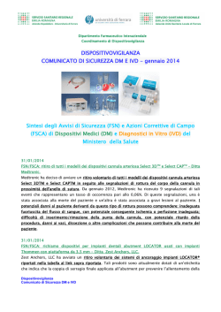 comunicato sicurezza gennaio 2014