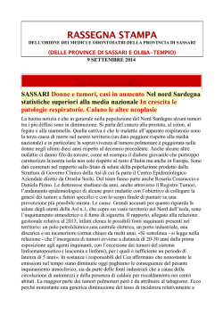 RASSEGNA STAMPA 09 SETTEMBRE 2014