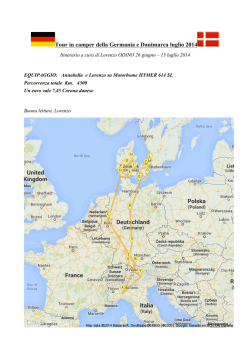 Tour in camper della Germania e Danimarca luglio