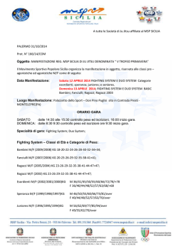 A tutte le Societ&agrave; di Ju Jitsu affiliate al MSP SICILIA PALERMO 31