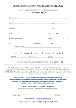 MODULO ISCRIZIONE ABILITAZIONE M.A.G.