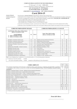 Modulo di iscrizione corsi