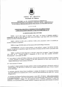 Fornitura libri di testo