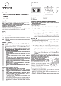 R adiosveglia radiocontrollata con display a matrice