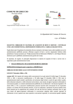Direttiva Acquisti Beni e Servizi 16.01.2014