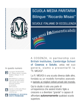 Depliant - Scuola Media Privata Paritaria Riccardo Misasi Cosenza