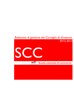 Relazione di gestione del Consiglio di direzione 2012-2013