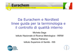 Da Eurachem e Nordtest linee guida per la terminologia e
