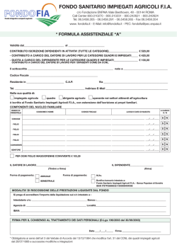 Modulo adesione formula A