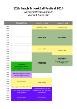 Matchplans_2014 - FTBI Rimini Beach TchoukBall Festival