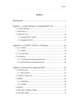 Telecomunicazioni e reti veicolari: studio ed analisi