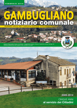 notiziario comunale - Comune di Gambugliano