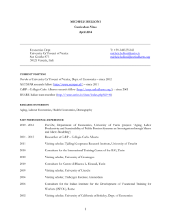 MICHELE BELLONI - Collegio Carlo Alberto