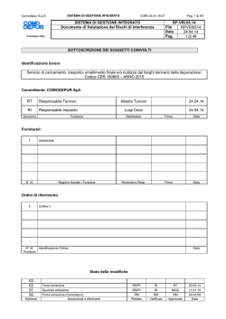 SISTEMA DI GESTIONE INTEGRATO RP.VRI.05.14 Documento di