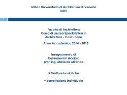5. Strutture Isostatiche - Università IUAV di Venezia