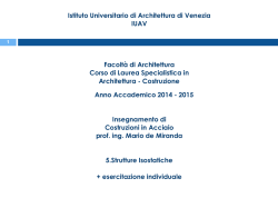 5. Strutture Isostatiche - Universit&agrave; IUAV di Venezia