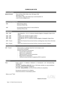 CURRICULUM VIT&AElig; - Roberto Ferraresi
