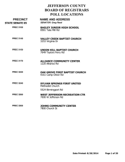Crystal Reports - Senate Dist polls