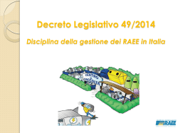 Decreto Legislativo 49/2014 - Stati Generali della Green Economy