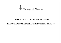 programma triennale dei lavori pubblici 2014/2016