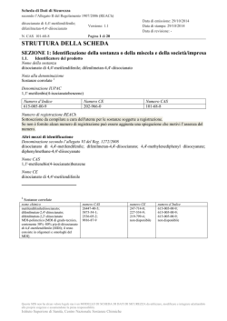 Scheda Dati di Sicurezza - Schede di Sicurezza