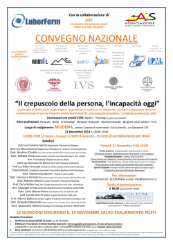 CONVEGNO NAZIONALE